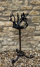 Vintage Wrought Iron Plant Stand Gothic Style Brutalist