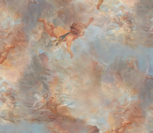 Renaissance cherub fabric - renaissance,