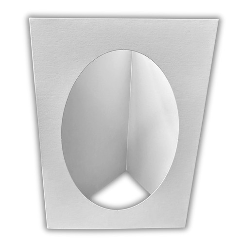 White tri fold oval - tri,