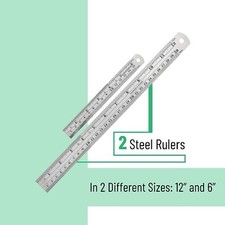 6'' 12" & METAL RULE STEEL