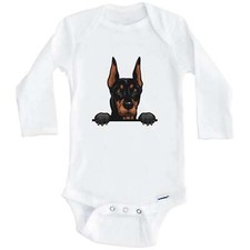Doberman Pinscher Dog Breed Cute One Piece Long Sleeve Baby Bodysuit