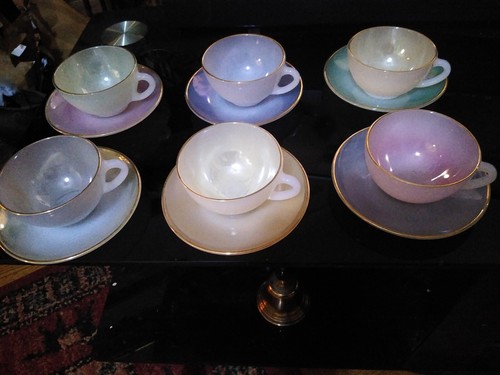 Harlequin antique coffee cups - harlequin,