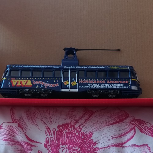 Model tram light rail - blue,