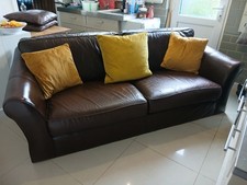 Large Brown Leather 3-Seater Sofa from M&S - 'Abbey' by Marks And Spencer's