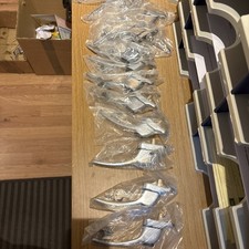 13 Inline Chrome Lockable Window Handles Inc 1 Key Each