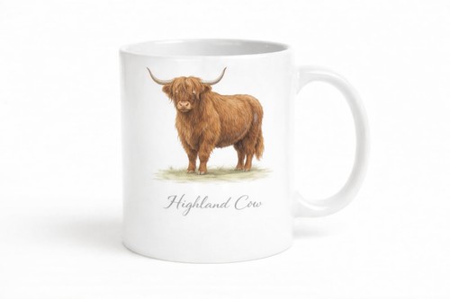 Highland cow mug brew crew - highland,