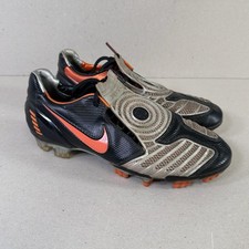 Nike T90 Laser II FG Size UK 6 EU 40 Black Orange Football Boots 