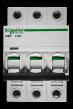 SCHNEIDER 32 AMP CURVE C 10kA TRIPLE POLE MCB CIRCUIT BREAKER A9F54332 IC60H