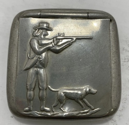 Cornish pewter snuff pill - pewter, box