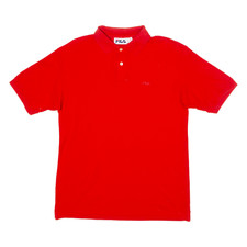 Vintage FILA Mens Polo Shirt Red 90s S