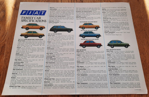 American fiat car brochure - car,