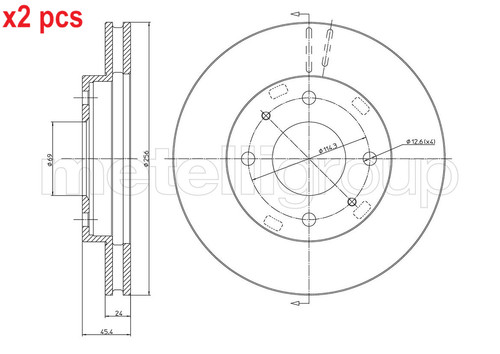 Pcs sides fits - x2,
