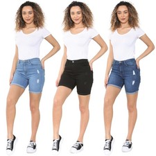 Enzo Womens Shorts Denim