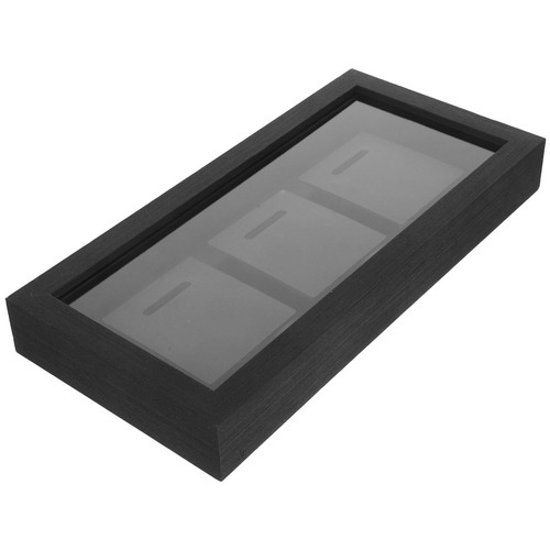 Black wood medal display - display, case