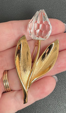 **VINTAGE** GENUINE Swan Signed SWAROVSKI "Tulip"  Brooch - Large - #182513