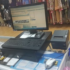 EPOS System, Cash Register, PC Tower, LCD Screen, Cash Till Retail Shop Takeaway