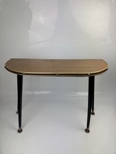 Vintage Mid 20th Century Scandi Half Moon Side Console Table 60s 70s