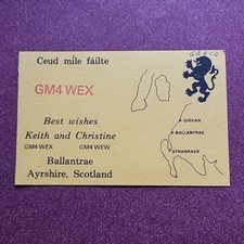 QSL Card 1986 GM4WEX Scotland to Commonwealth Games Special Station GB8CG