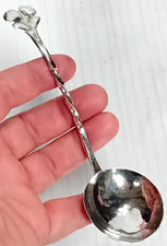 Very Unusual Arts & Crafts Style Sterling Silver Sauce Ladle Birmingham 1977 18g
