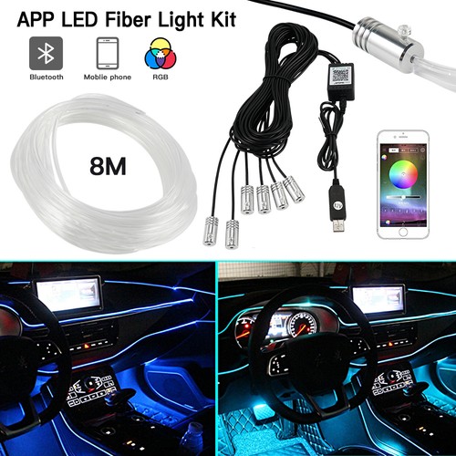 Rgb led car interior fiber - 8m,