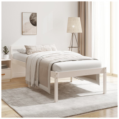 Bed frame white solid - bed,