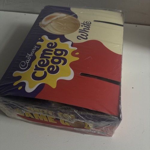 Cadbury white creme eggs box - white,