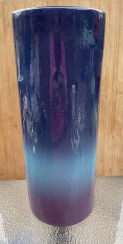 Tall blue purple ceramic - blue,