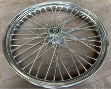 21 x 2.15 Rim 40 Spoke Chrome Spool Front Wheel Hub 3/4 Axle for Harley Davidson