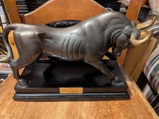 Bronze Raging Bull Statue On