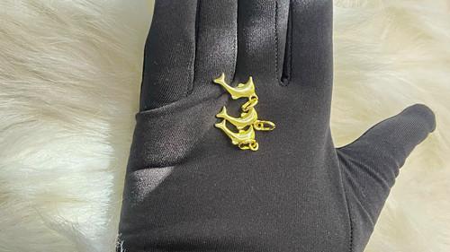 Yellow gold dolphin - gold,