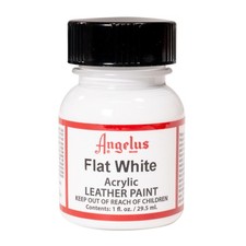 Angelus Acrylic Leather Paint for Shoes / Sneakers / Bags - Flat White  1oz/4oz