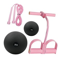 1kg & 3kg Slam Ball Set with Pedal Rope Durable Weighted Medicine Balls Set