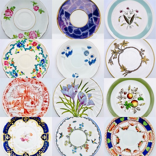 Saucers porcelain china - porcelain,
