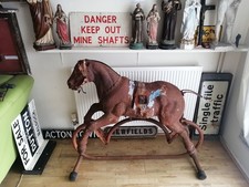 Vintage Rocking Horse Restoration Project Old Reclaimed Toy Child's Retro Art