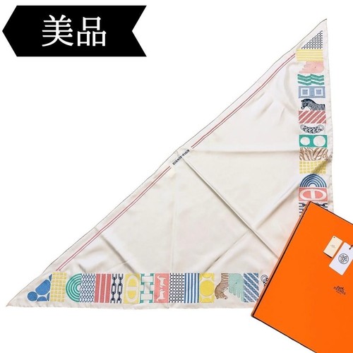 Hermes triangle silk scarf - hermes,