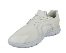 Men's Air Tech White Lace Up Light Weight Trainers : Renagade