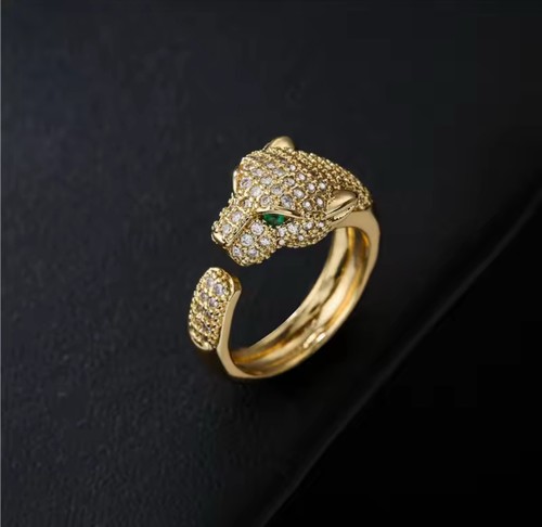 Mens designer gold tiger ring - mens,