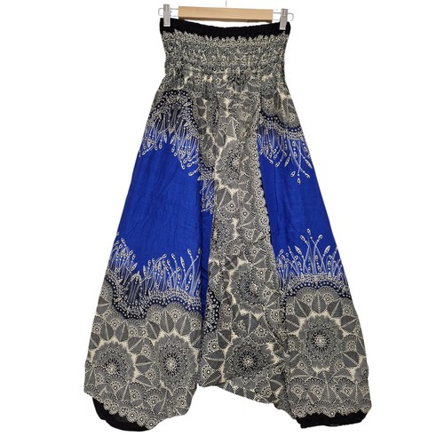 Blue mandala harem pants - blue,