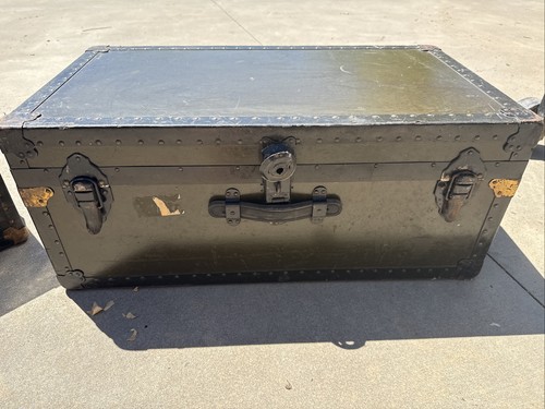 Antique steamer trunk - steamer, chest