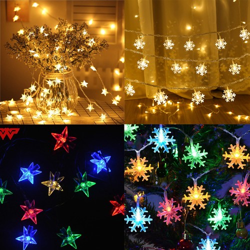Led snowflake lights battery - snowflake,