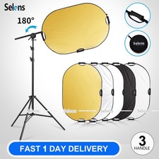 5in1 Photography Collapsible Light Reflector Diffuser / Holder Arm Stand Outdoor