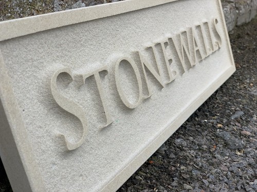 Sandstone rectangle sign - rectangle,