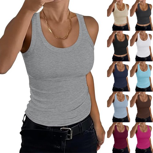 Womens sleeveless ribbed - sleeveless,