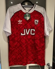 Arsenal 1990-92 Home Shirt - Medium - Retro Score Draw - 8 Ian Wright