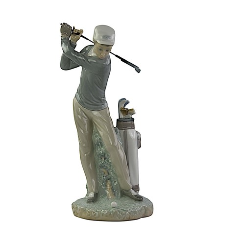 Lladro figurine male golfer - figurine,,