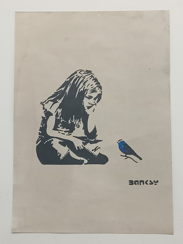 Banksksy drawing paper - drawing,