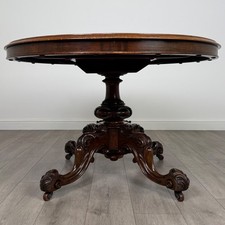 Antique 19th Century Fine Quality Loo Table In Burr Walnut ( REF AF-4315 )