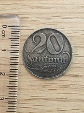 1922 Latvian 20 santims coin