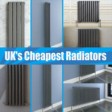 Anthracite Flat Panel Oval Column Cast Iron Towel Rail Radiator Central Heating