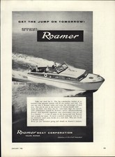 1956 PAPER AD Roamer Boat Express Cruiser 35' Welded Steel Hull 